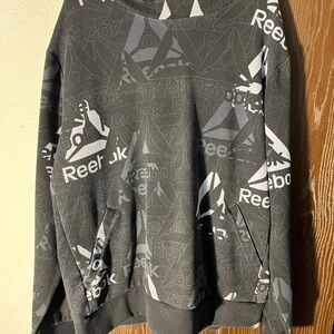 Reebok Black and Gray Patterned Jacket